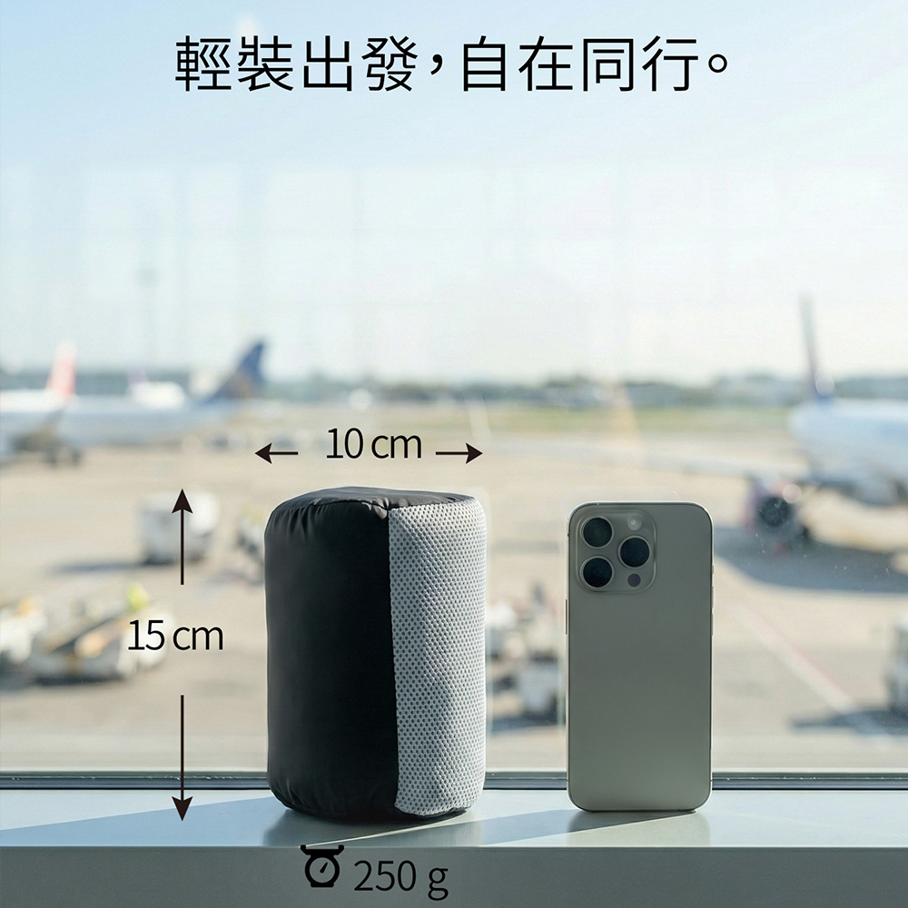 Litume E650 天鵝絨旅行毛毯 深藍灰, , large