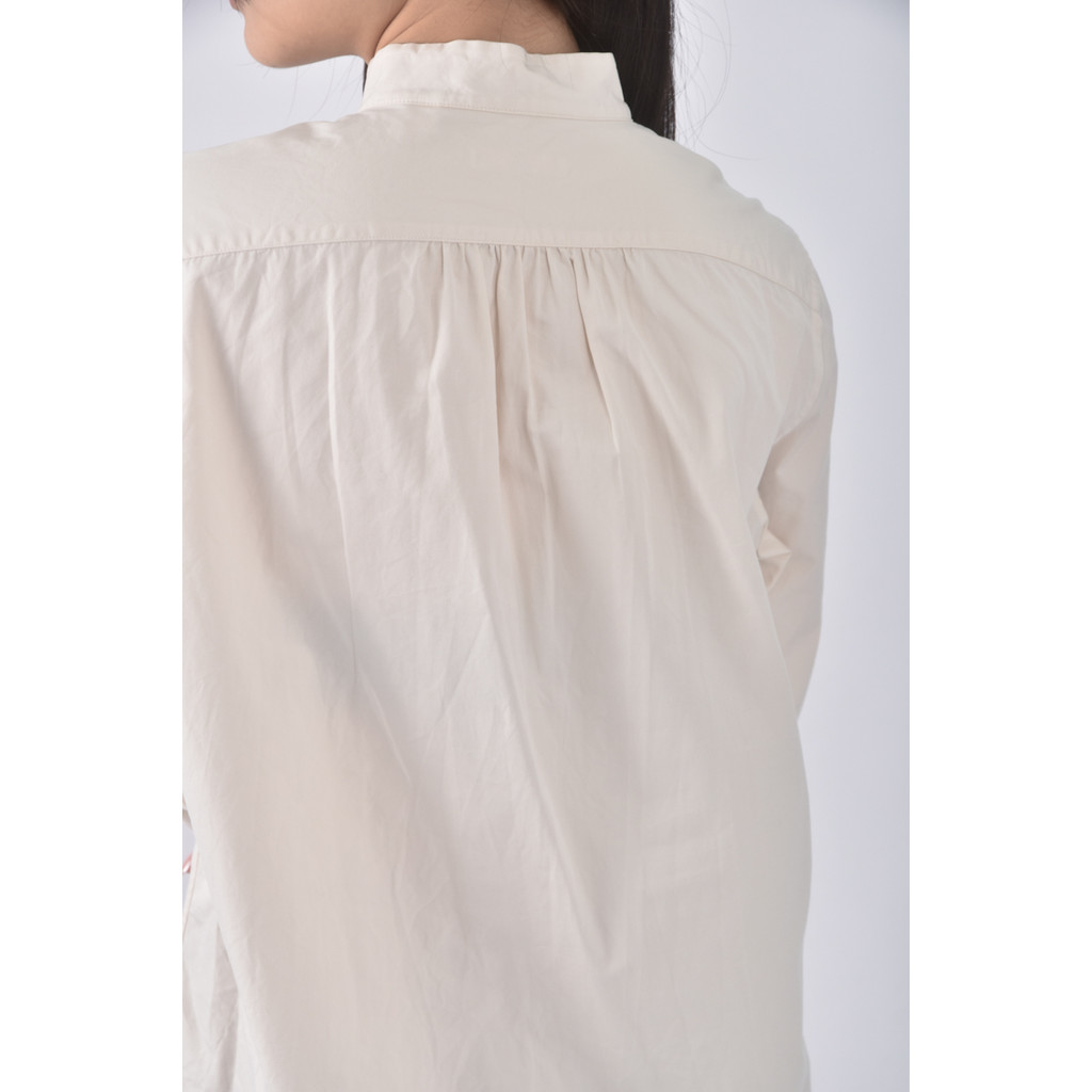 (S) uniqlo棉質純棉杏色襯衫上衣二手衣, , large