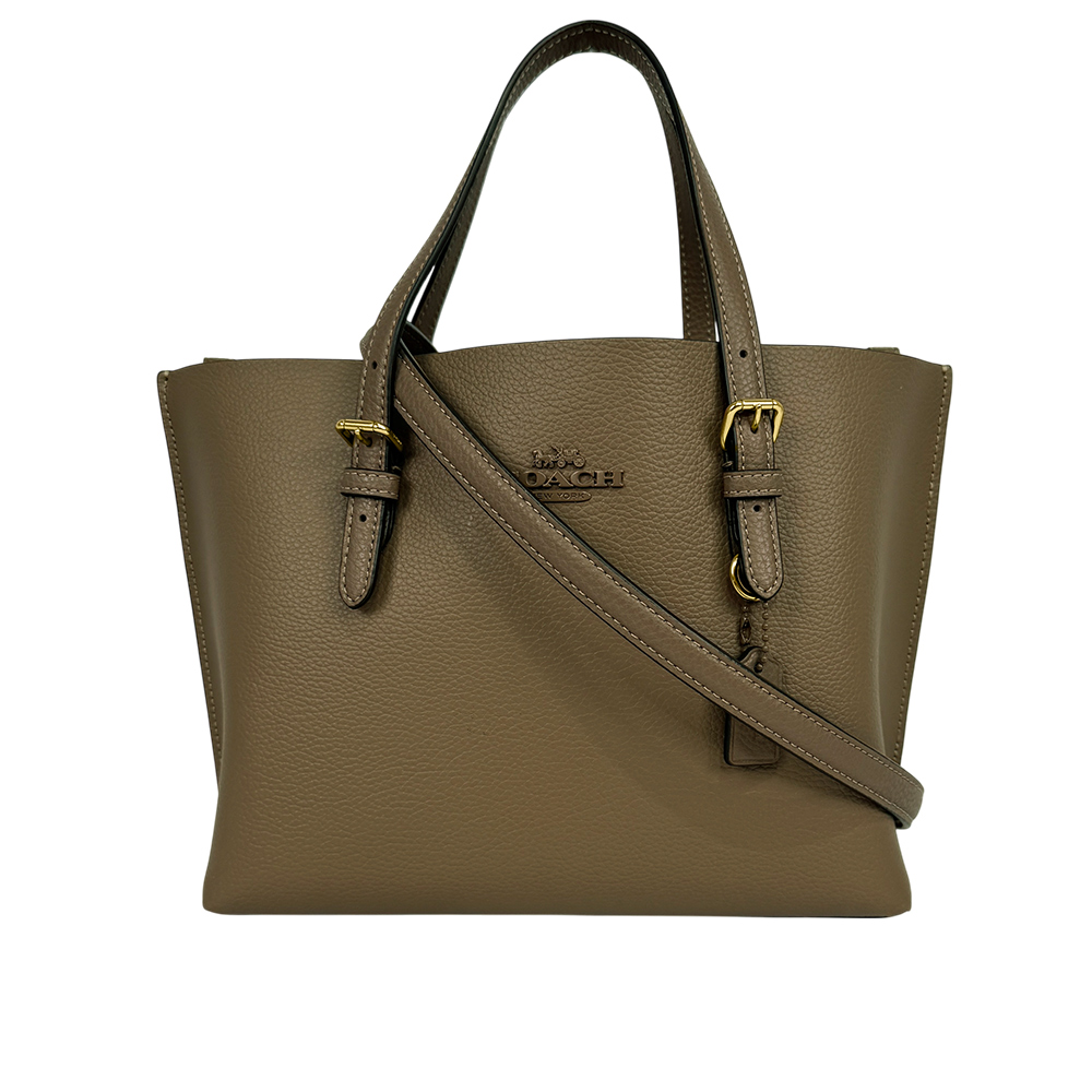 COACH Mollie 25 雙面皮革三層小款托特包/深石色, , large