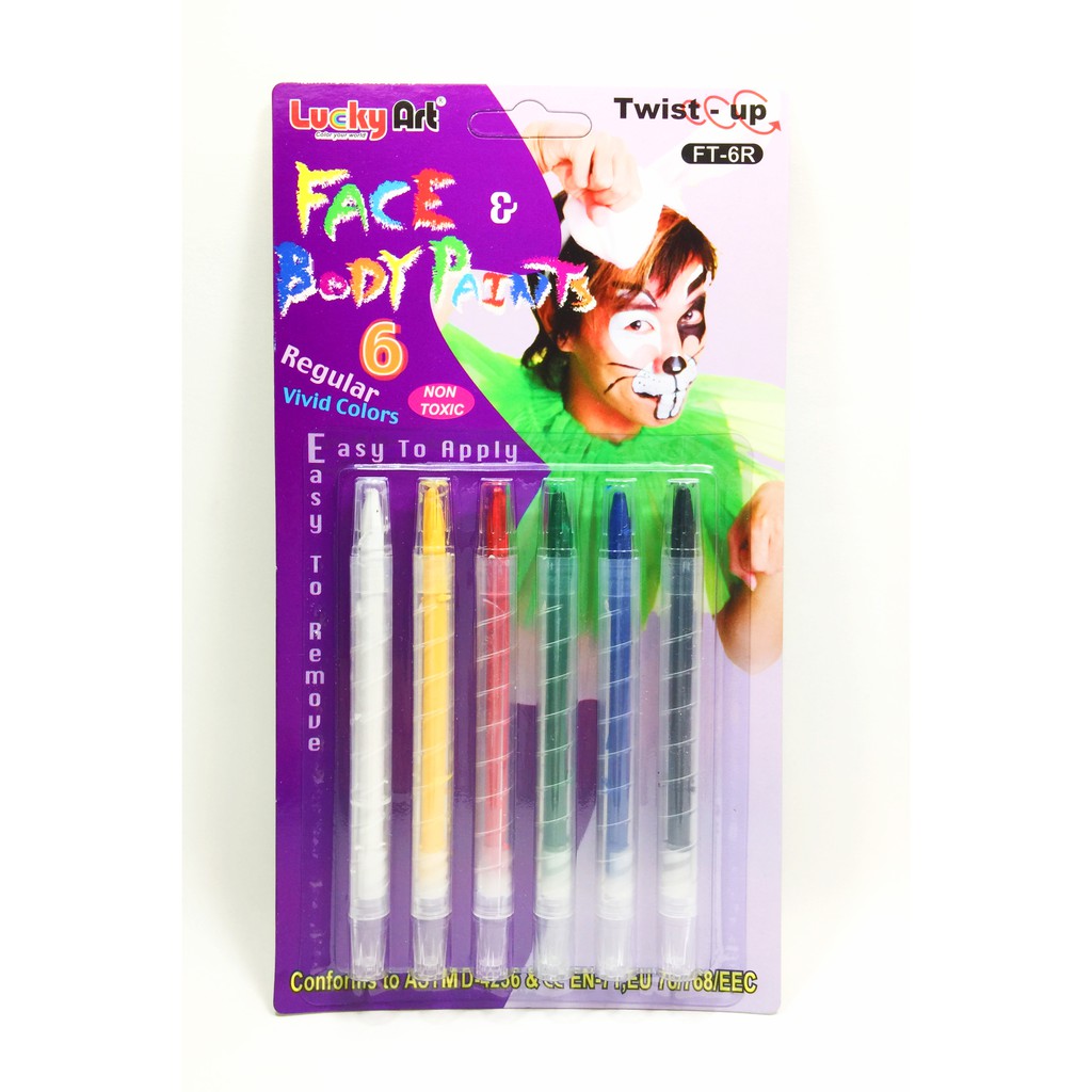 蜡藝 6色旋轉人體彩繪筆蜡藝 6色旋轉人體彩繪筆-珠光色, , large