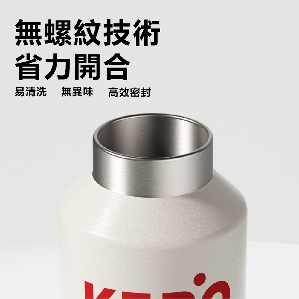 KEPO LQ 600ML KC006 BoomBoom杯 無螺紋彈蓋保溫杯 316不銹鋼內膽 磨砂灰, , large