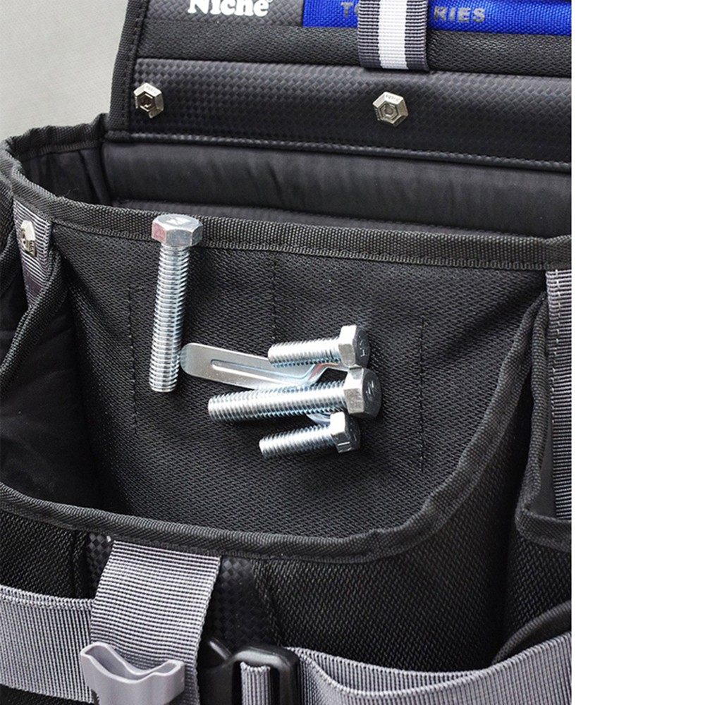 【Niche 樂奇】大開口工具收納袋 腰包 腿袋 TL-6208 電工、水電工、木工的工具包，建築工作工具收納袋, , large