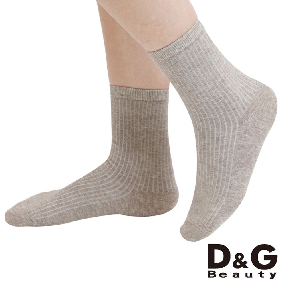 【D&G】直條暗紋3/4女襪<紅磚>D385 襪子 短襪, , large