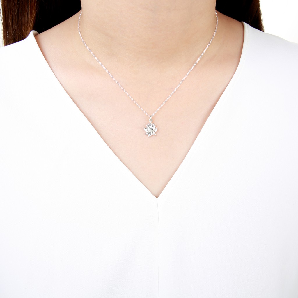 【Angel & Me】Love Lotus s925 sterling silver necklace Valentine Day gift, , large