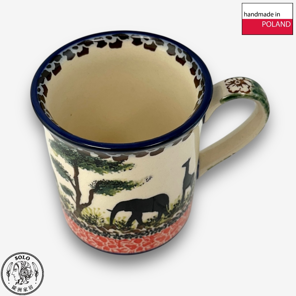 【SOLO Vintage】Cerraf Polish Pottery 280ml Mug Ballad of the Open Plains Series Made in Poland, , large