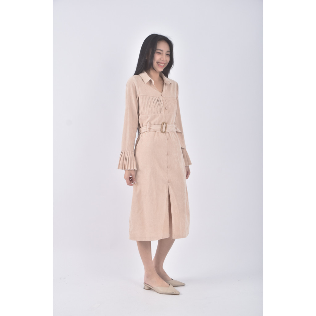 (M) clothing杏色綁帶長袖上衣二手衣, , large