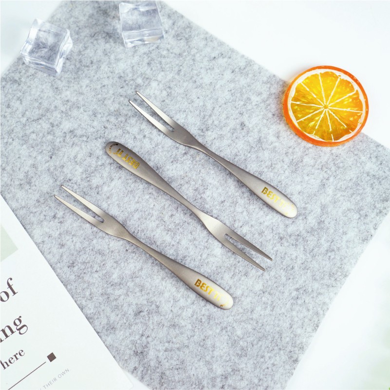 【純鈦水果點心叉 5入】叉子 蛋糕叉 水果叉 甜點叉子 鈦餐具, , large