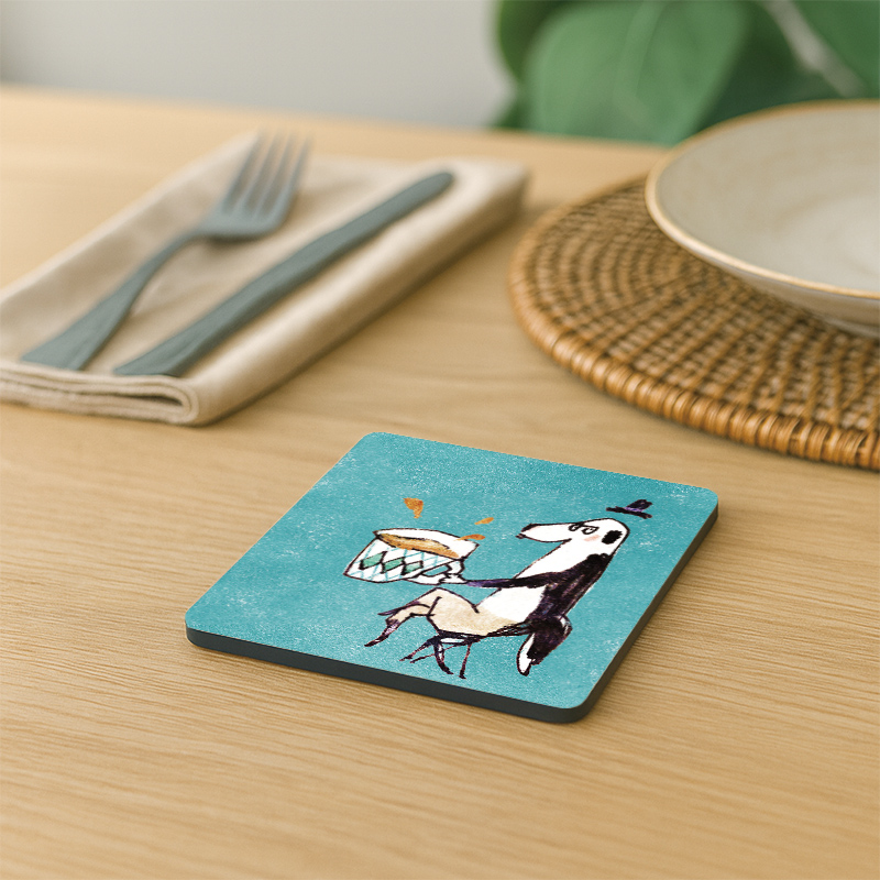 【Monster】 Soft Diatomaceous Earth Absorbent Coaster – A Cup of Life — Ducky Shen (10x10cm) – Coffee Dooggyy, , large