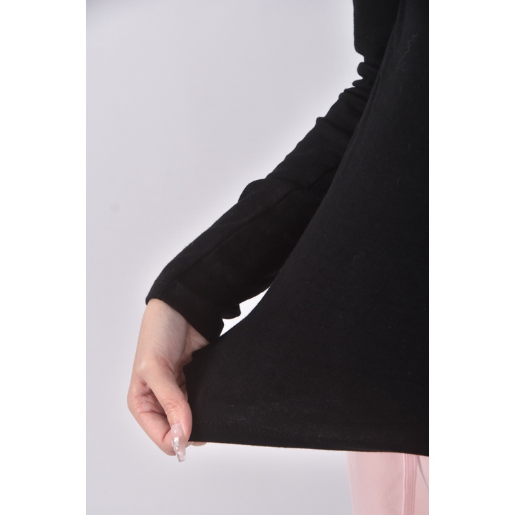 (S) stitch snap韓牌質感黑色長袖上衣二手衣, , large