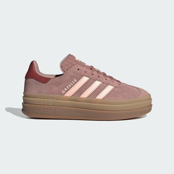 Kixpress-Adidas Gazelle Bold W 女 運動休閒鞋 復古鞋 厚底 舒適 穿搭 藕粉 [JH9666]