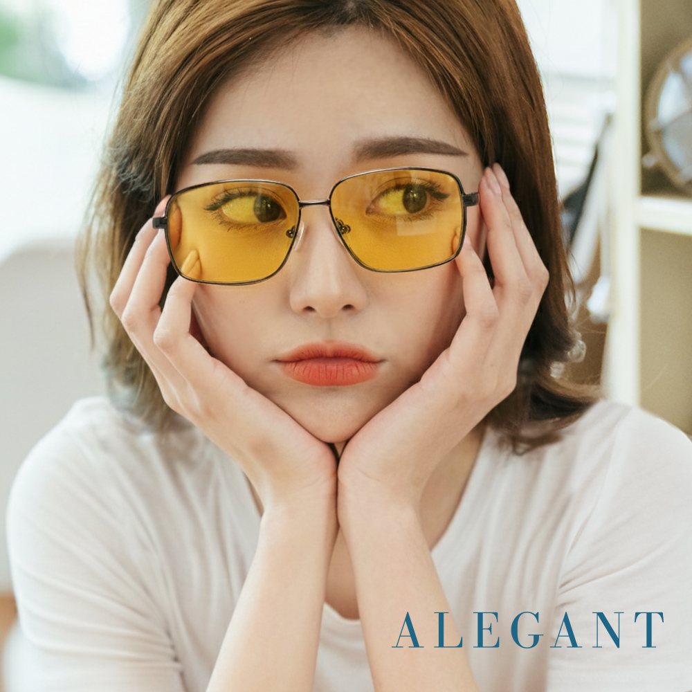 太陽黃夜視防眩光寶麗來偏光太陽眼鏡/UV400墨鏡〔ALEGANT〕, , large