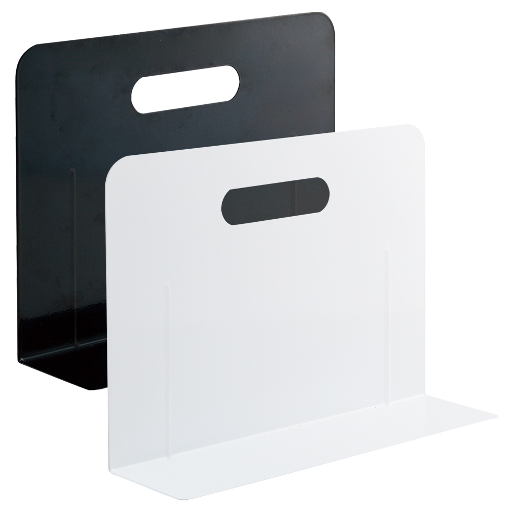 LIHIT LAB. 白色L型書靠附磁鐵(A-7352-0)黑, , large