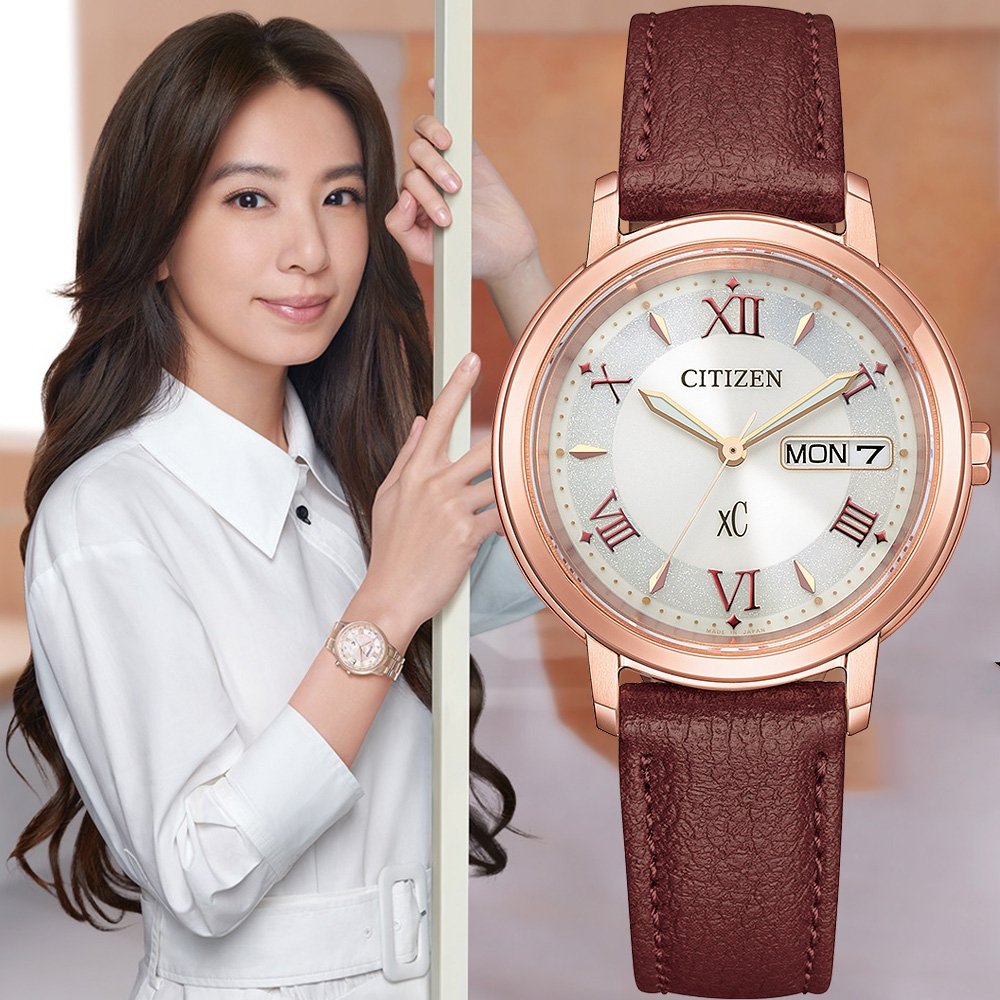 CITIZEN 星辰 XC 亞洲限定 光動能大三針女錶 EW2427-19A, , large