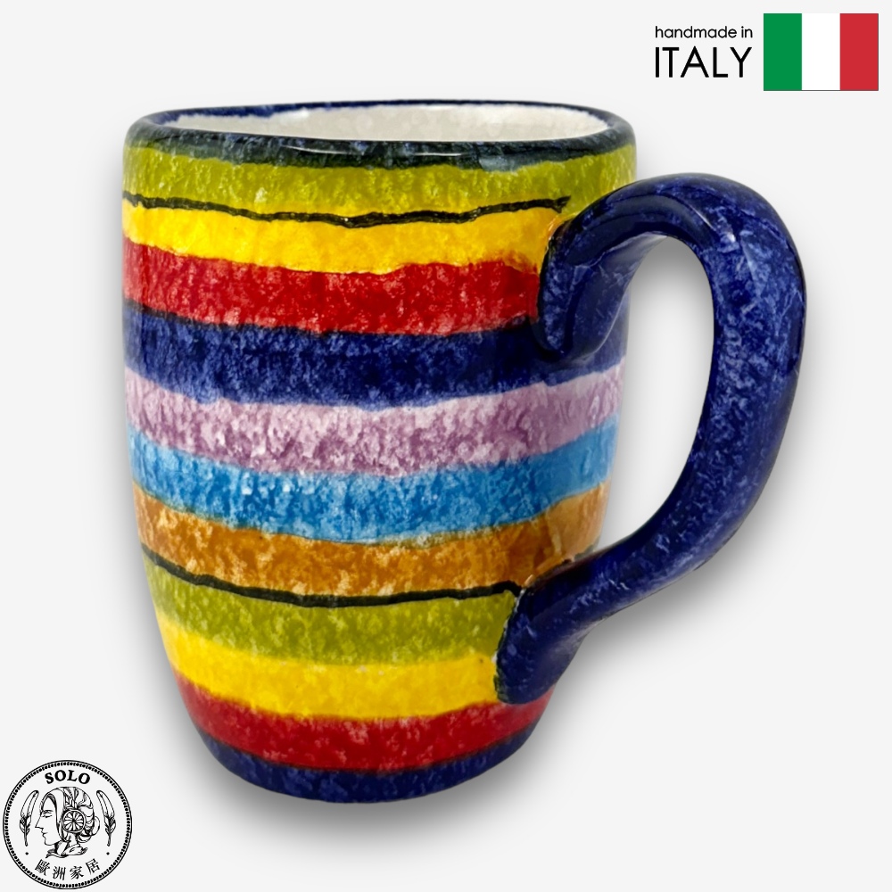 【SOLO Vintage】Modigliani Italian Pottery 400ml Mug Coffee Mug Wine Mug Rainbow Series Handmade Made in Italy, , large