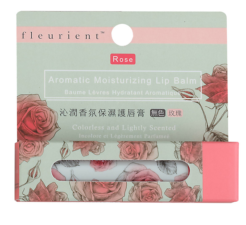 Fleurient Aromatic Moisturizing Lip Balm- Rose (colorless and lightly scented), , large