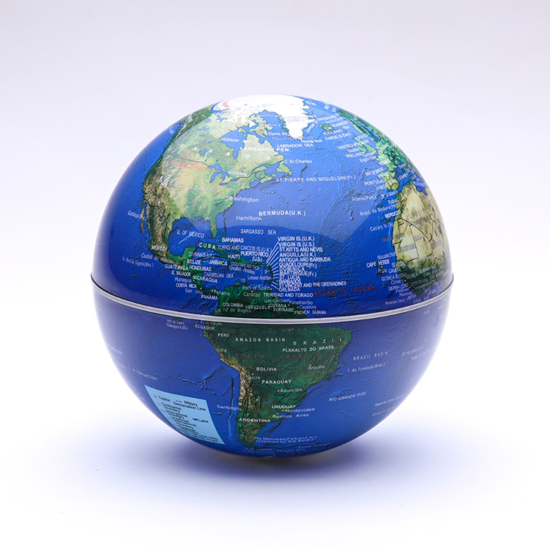 自轉地球儀 - 金黑, , large