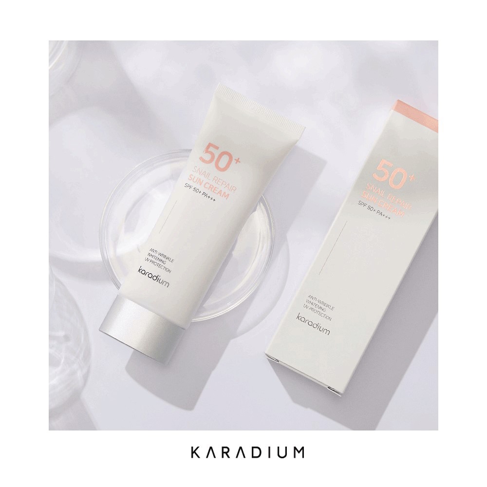 【韓國KARADIUM】蝸牛修護防曬霜SPF50+ PA+++ 70ml 2入組, , large