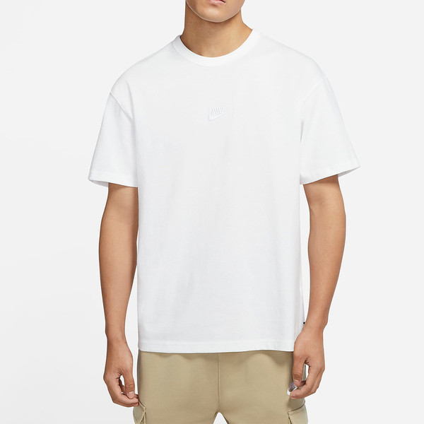 Nike NSW Premium Essentials 男 短袖上衣 T恤 高磅數 休閒 白 [DO7393-100], , large