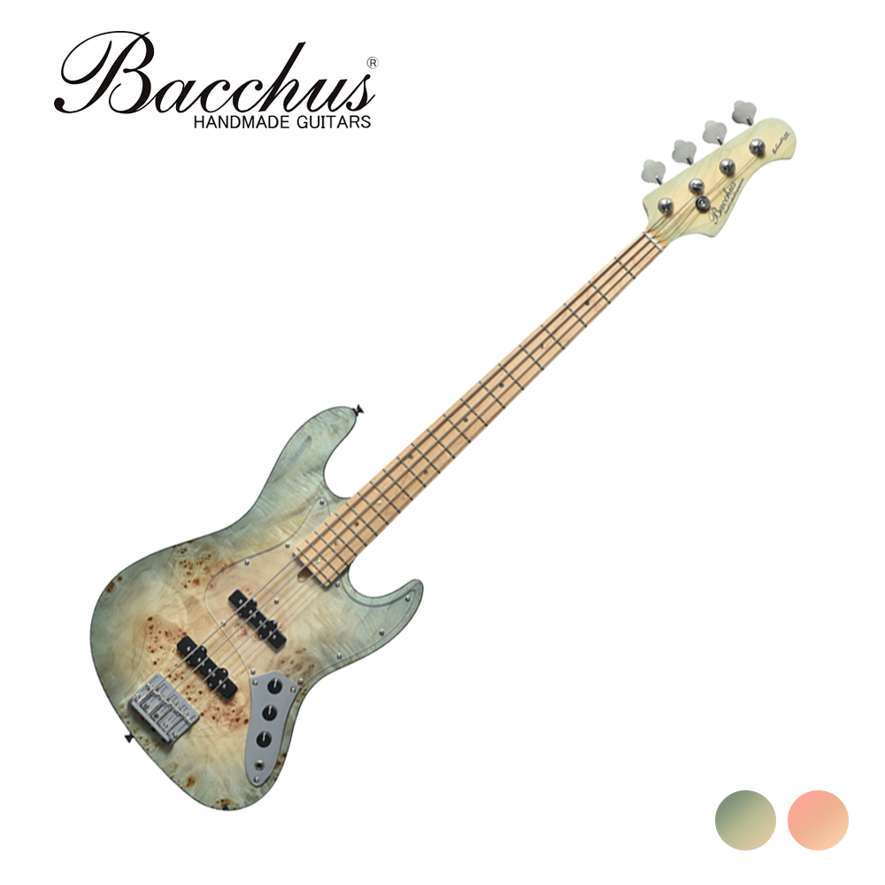 Bacchus WL5-BP-AC/M 五弦 主動 貝斯 綠色樹瘤款【敦煌樂器】