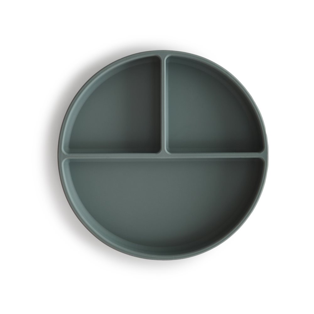 Mushie Silicone Suction Plate - Dried Thyme, , large