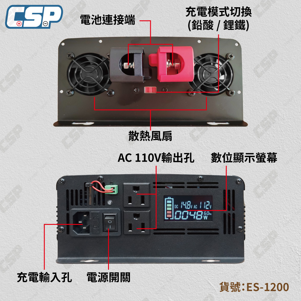  [CSP] ES-1200 1200W power converter + NPA135-energy storage machine inverter → Send Anderson adapter Home energy storage Power outage backup power Typhoon, , large