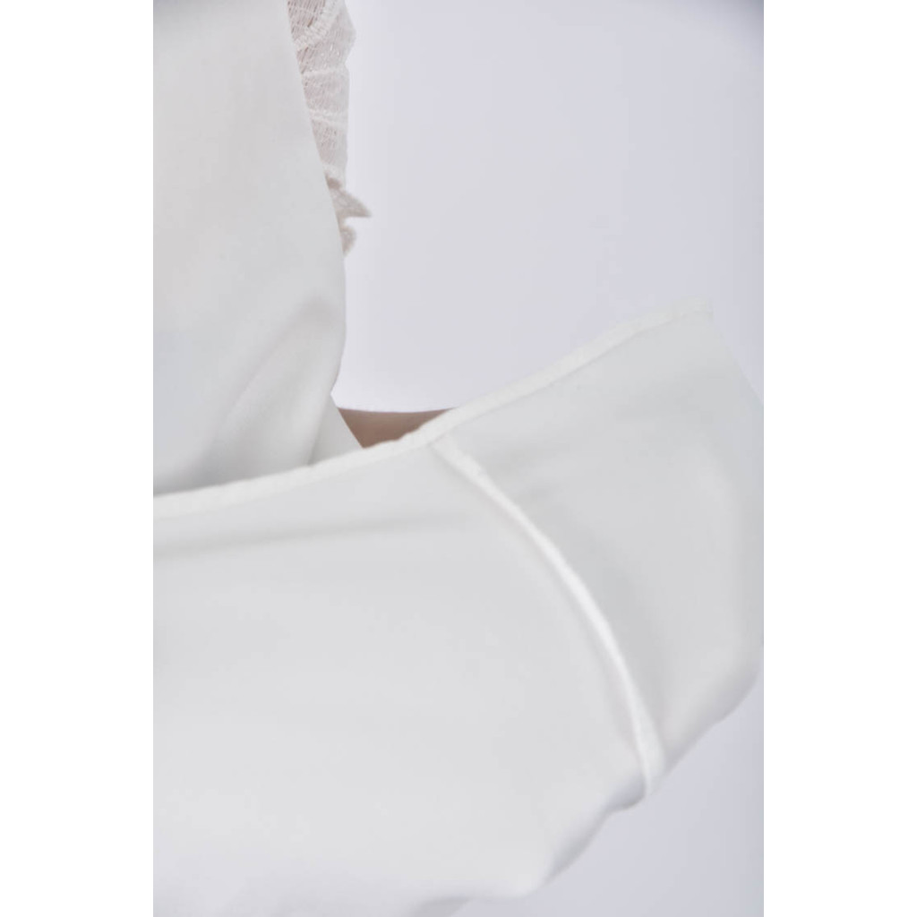 (S) bronze韓牌花卉白色短袖上衣二手衣, , large