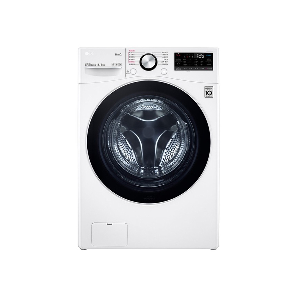 LG 15kg WiFi Steam Wash-Dry-Dry Inverter Drum Washing Machine WD-S15TBD, , large