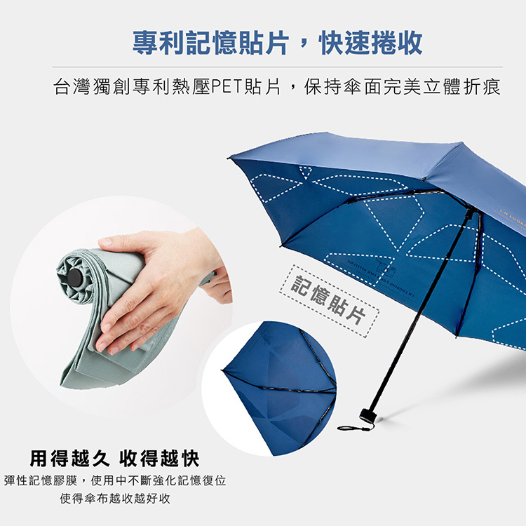 記憶迅收輕量自動傘-橄欖綠-1支, , large