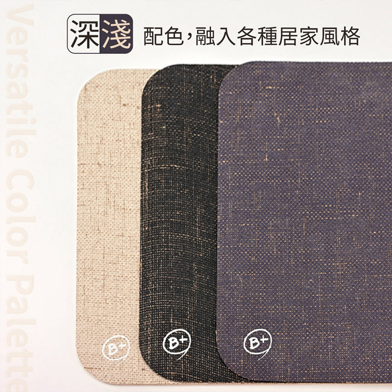 【怪獸】B+ 居家萬用止滑墊 亞麻系列 (60x40cm) -亞麻黑, , large