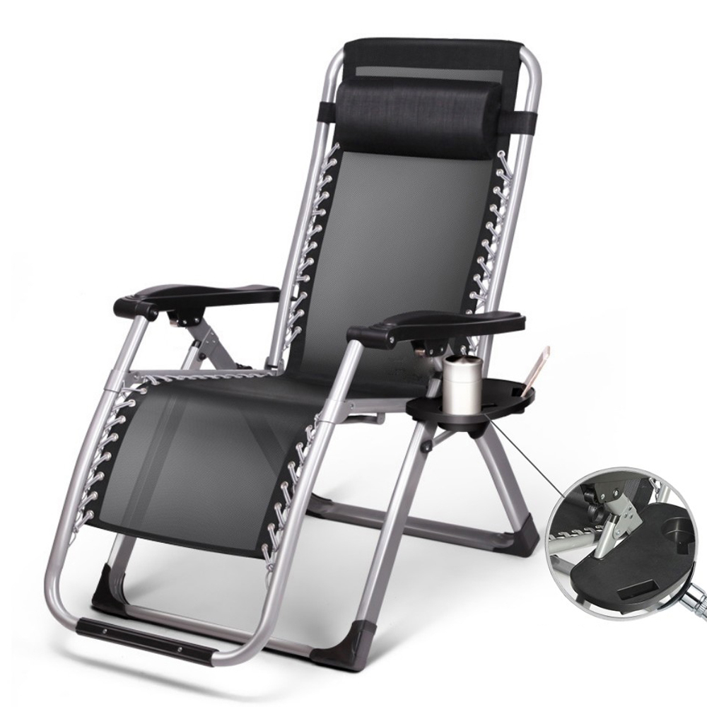 STYLE格。調｜無段式高承重透氣休閒躺椅(贈置物架)【LE-001】摺疊椅 涼椅 休閒躺椅 摺疊躺椅【免運】, , large