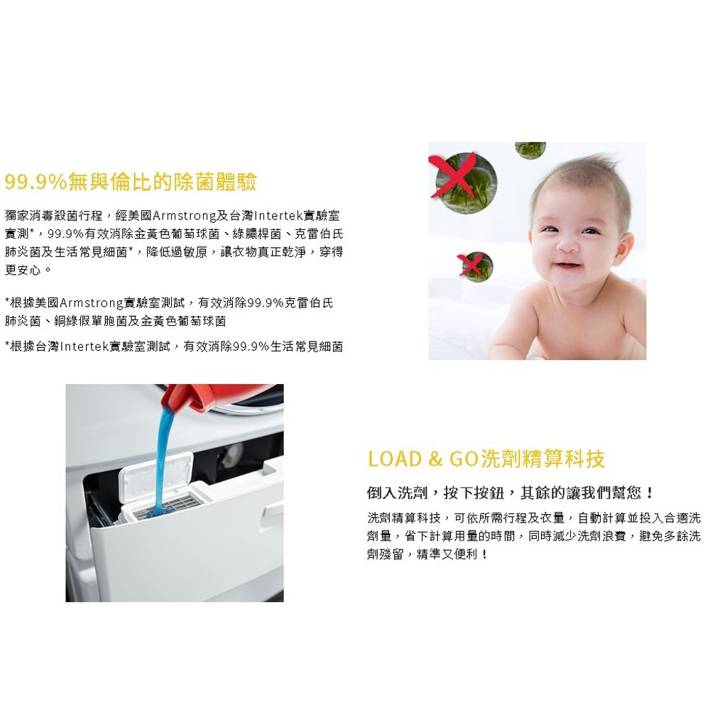 Whirlpool 17kg Load & Go Steam Washing Machine 8TWFW6620HW, , large
