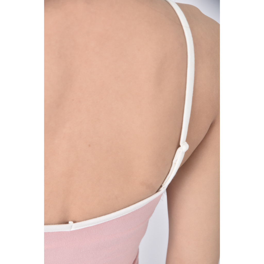 (S) vestiaire de miss p質感棉質撞色粉色上衣二手衣, , large