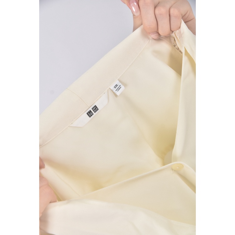 (XXL) uniqlo質感黃色襯衫上衣二手衣, , large