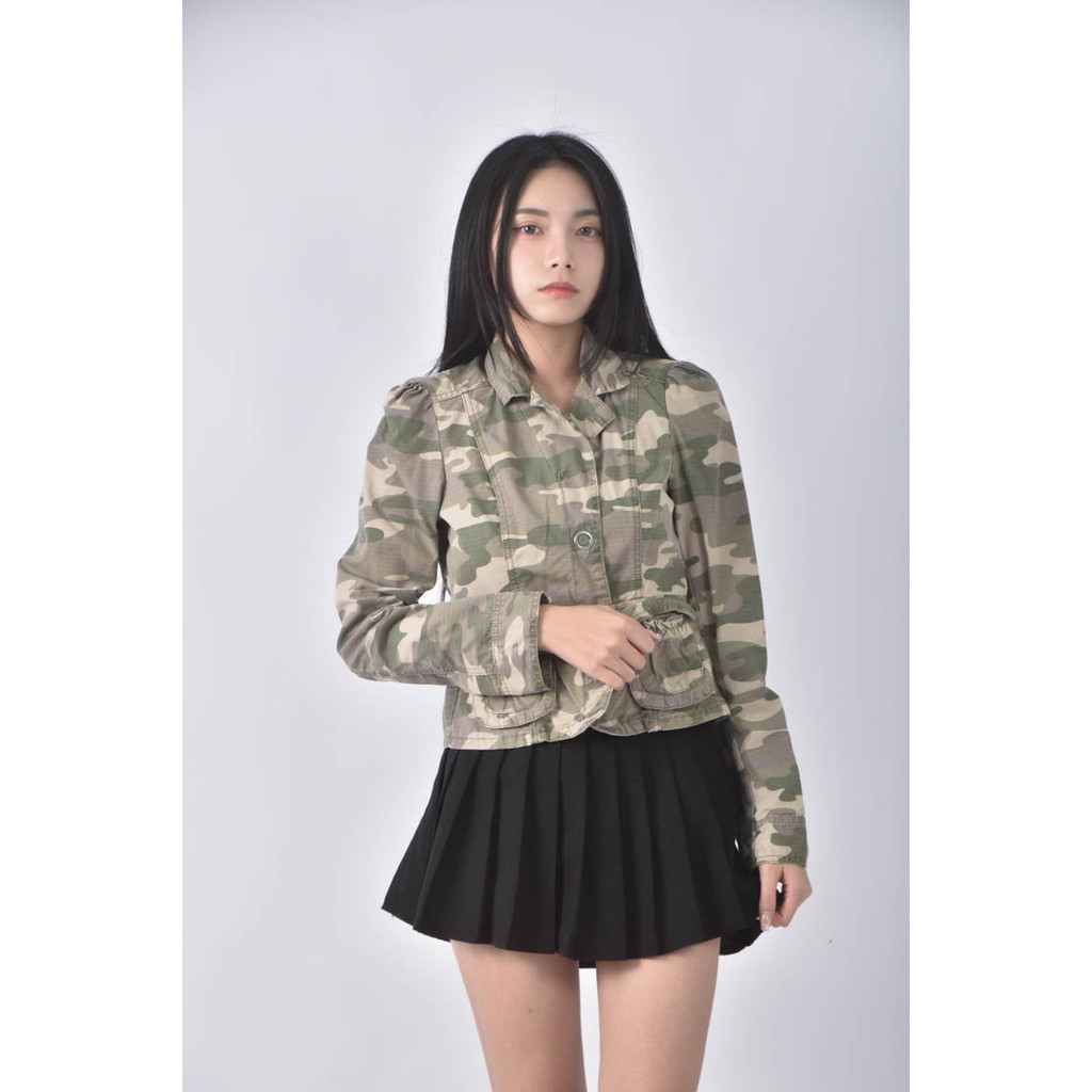 (S) tommy jeans棉質純棉綠色外套二手衣, , large