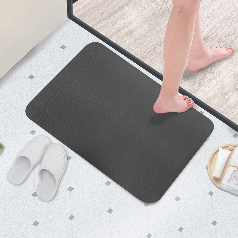 【Monster】 Soft Diatomaceous Earth Absorbent Mat (66x44cm) – Iron Gray, , large
