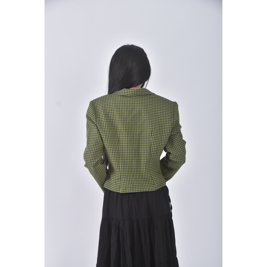 (S) all that jass格紋綠色外套二手衣, , large