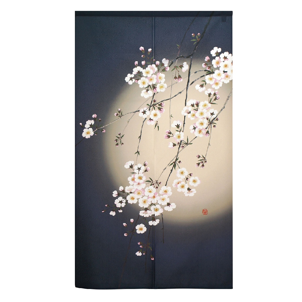 日本製【コスモ】長門簾《月夜梅花》, , large