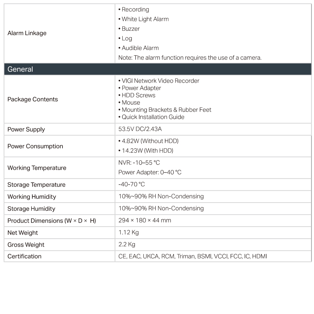 TP-LINK 昌運監視器組合 VIGI NVR1008H-8MP 8路主機+ 400萬全彩網路攝影機*4, , large