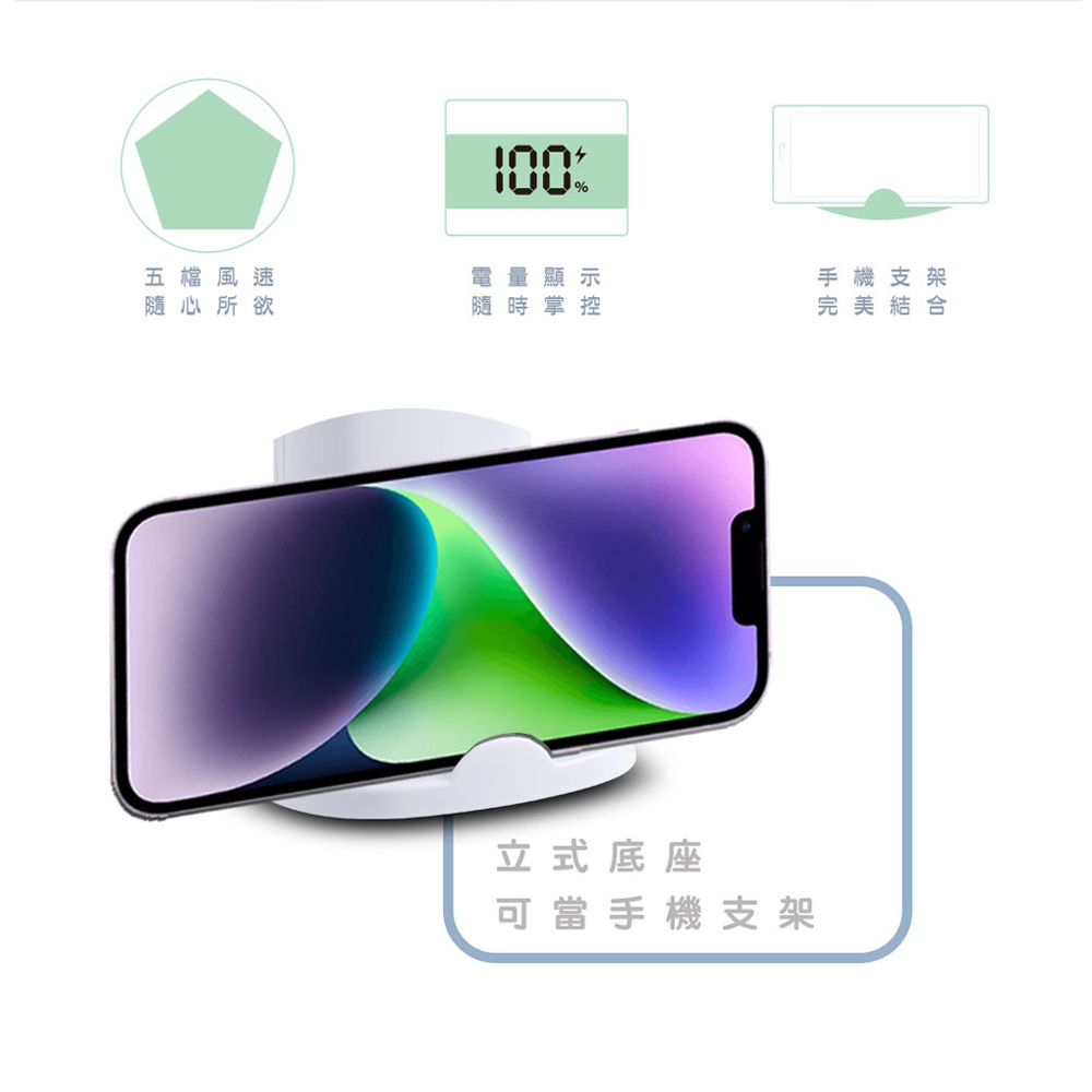 IOIO 液晶顯示手持兩用風扇 EPCF252, , large