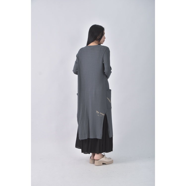 (M) giordano ladies質感灰色罩衫二手衣, , large