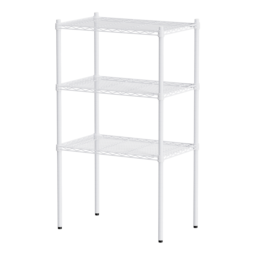 【Y HOUSE】70x45x120cm Lightweight Three-layer Iron Rack Iron Rack Shelf-Painted White