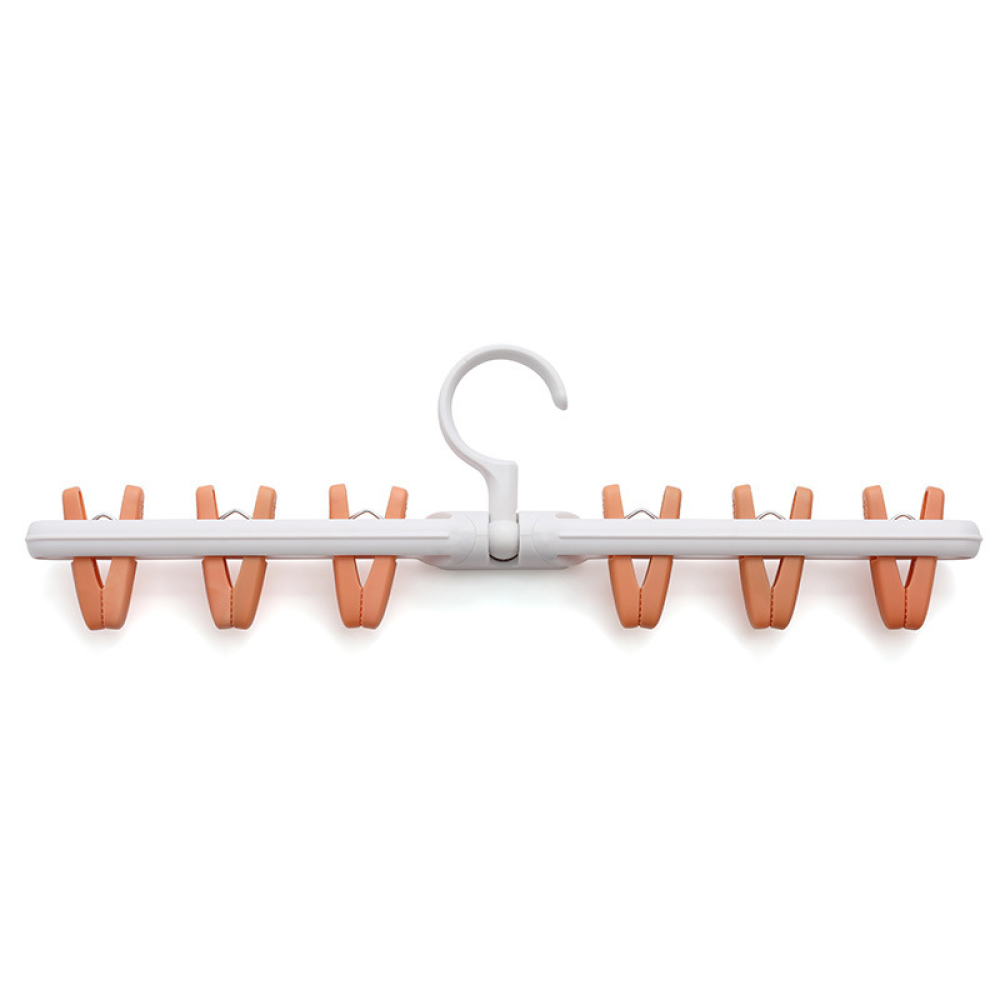 【APEX】多功能壁掛式兩用摺疊衣架2入組 橘色, , large