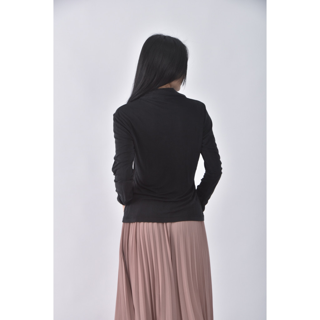 (S) danee西裝素面黑色襯衫上衣二手衣, , large