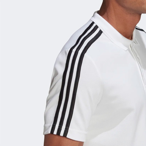Adidas M 3S PQ PS 男 POLO衫 短袖 上衣 運動 休閒 舒適 吸濕 排汗 白 [GK9138], , large