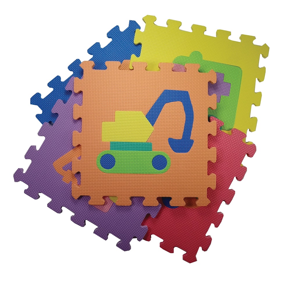 【PMU必美優】套色巧拼9片組(約0.25坪)-交通款