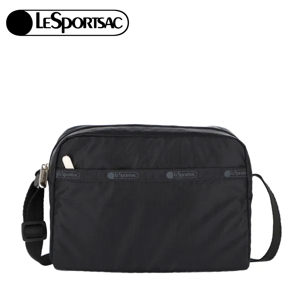 Lesportsac Daniella Crossbody 輕便拉鍊斜背包 送禮-永恆黑