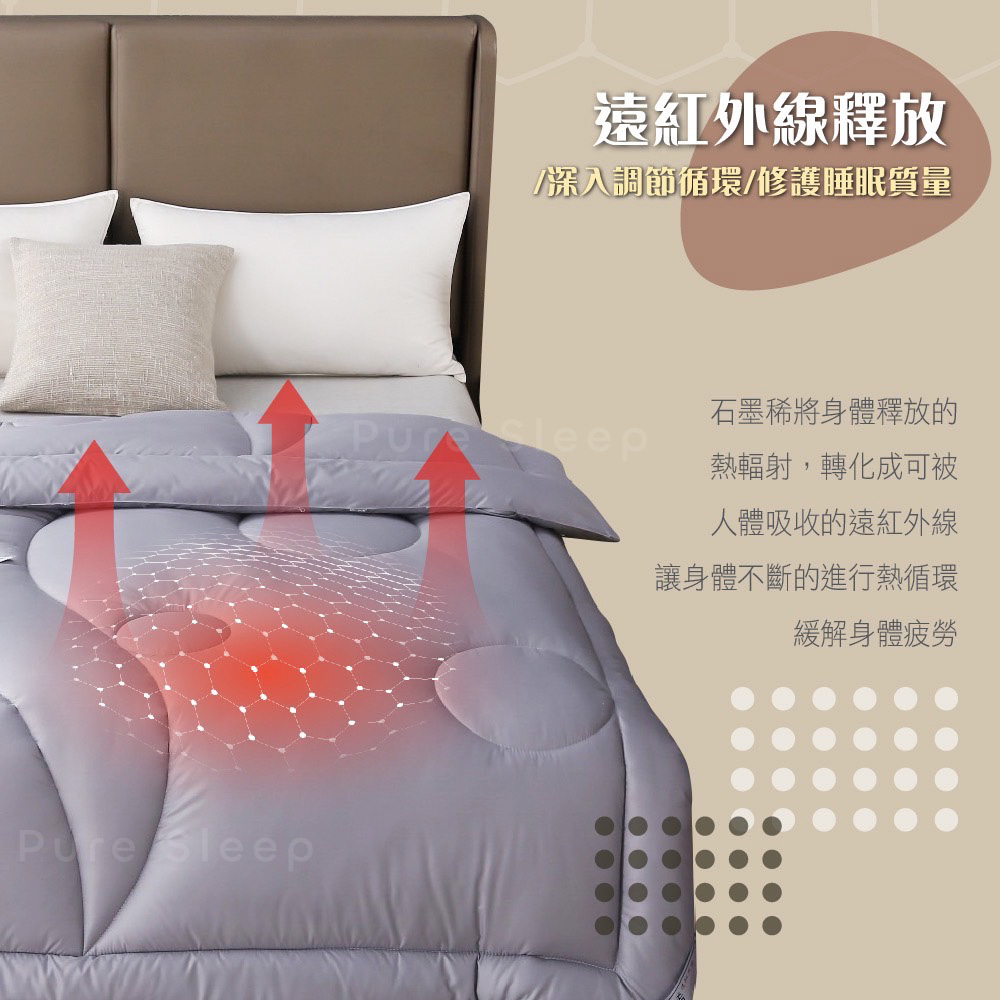 [ Pure Sleep ] Graphene Far-Infrared Heating Blanke, , large