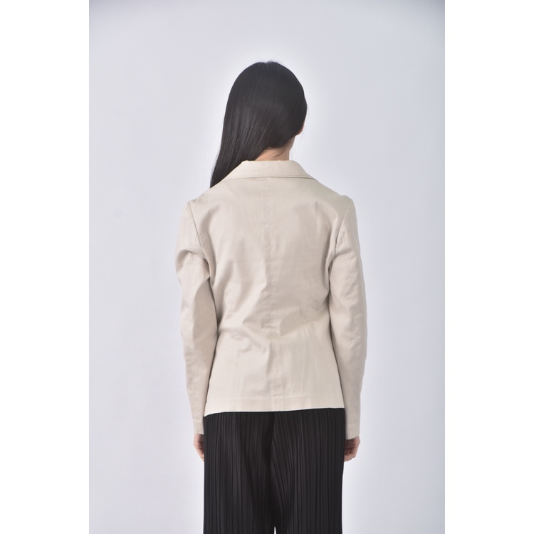 (S) wanko質感棉質杏色外套二手衣, , large