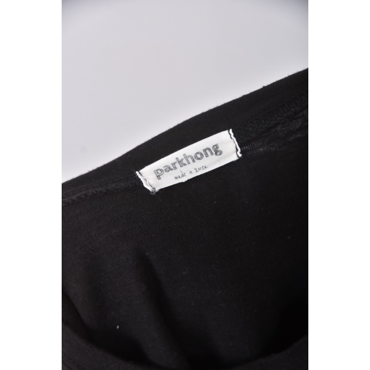 (M) parkhong韓牌寬鬆黑色長袖上衣二手衣, , large