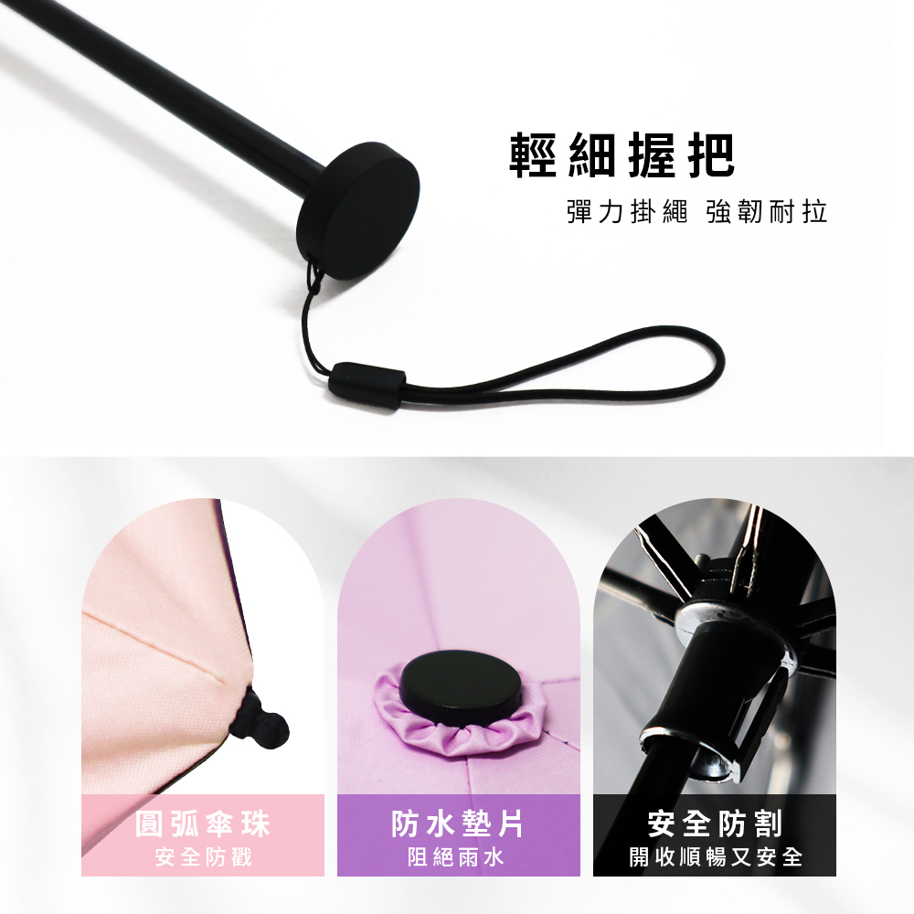 [雙龍]UL羽量極輕三折傘 SPF100防曬超細超輕羽毛傘晴雨傘B6573 海軍藍, , large